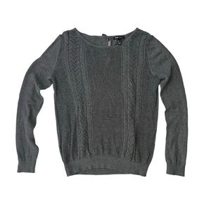 MNG Basics Sweater With Cute Bows Grey Size Medium